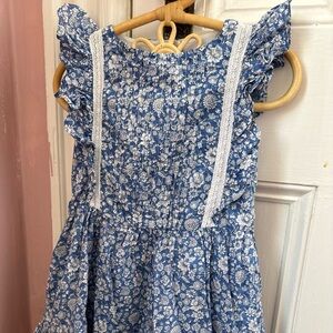 Polo by Ralph Lauren Blue Floral Smocked Dress